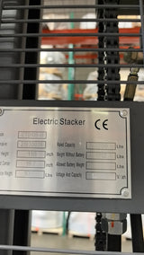 Pre-owned Regular Used CTD10B-III-118 – 2,200 lb Semi-Electric Stacker, 118" Lift, Straddle Legs, Adjustable Forks-21030026