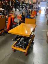 Pre-owned Premium Used SPS150E Double Scissor Lift Table 330 lbs Cap, 31.4" lifting height-C16055 Only Pick Up