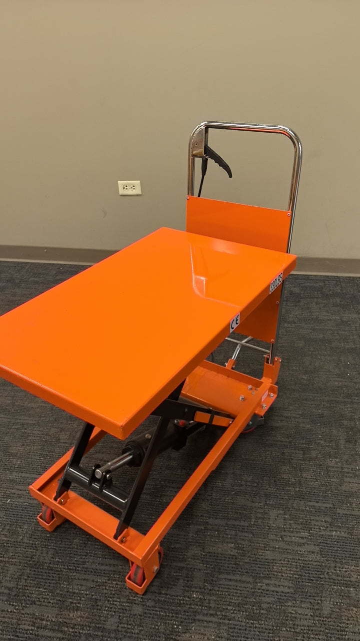Pre-owned Regular Used SP150E-O Single Scissor Lift Table 330 lbs Cap, 20.2" lifting height-240702660 Only Pick Up