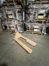 Pre-owned Premium Used BF-III-2-R(NYLON) 5,500 lb Hydraulic Pallet Jack – Wide Forks & Nylon Wheels, 48" x 27"-260000423