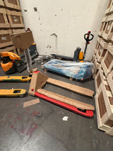 Pre-owned Premium Used BF-III-2-R(NYLON) 5,500 lb Hydraulic Pallet Jack – Wide Forks & Nylon Wheels, 48" x 27"-260007386