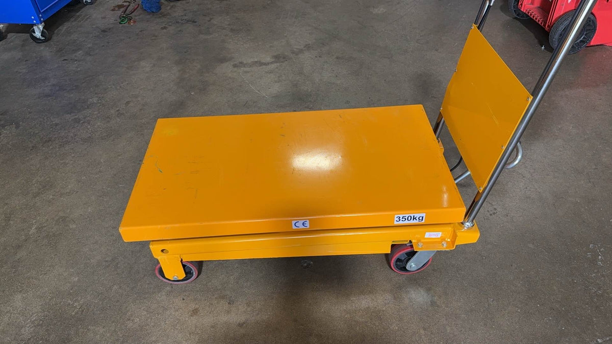 Pre-owned Regular Used SPS350 Double Scissor Lift Table 770 lbs Cap, 37.4" lifting height-230121