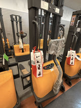 Pre-owned Premium Used CDD10B-III-118 – 3,300 lb Semi-Electric Stacker, 118" Lift, Fixed Legs & Adjustable Forks-20090845