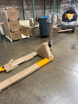 Pre-owned Premium Used BF-III-2(NYLON) 5,500 lb Hydraulic Pallet Jack – Wide Forks & Nylon Wheels, 48" x 27"-260001747