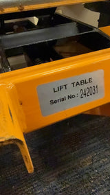 Pre-owned Regular Used SPS800 Double Scissor Lift Table 1760lbs Cap, 40.4" lifting height-242031 only Pick Up
