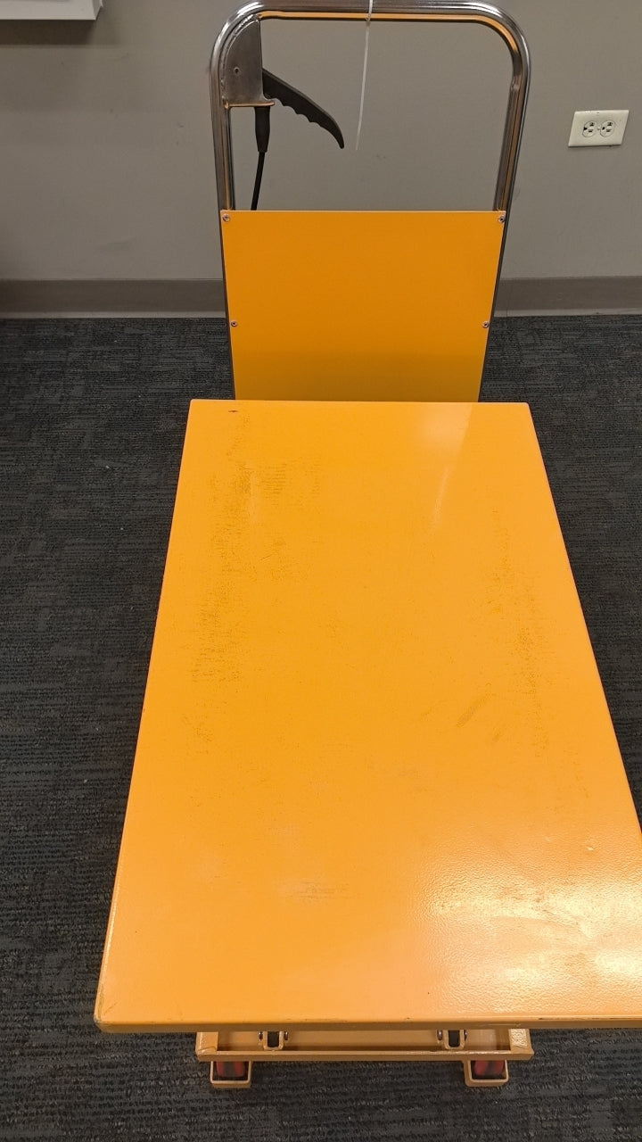 Pre-owned Premium Used SP150E Single Scissor Lift Table 330lbs Cap, 29" lifting height-304727 Only Pick-Up