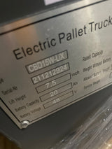 Pre-owned Premium Used CBD15W-LIX – 45x21-3,300 lb Electric Pallet Jack, Lithium Battery, 45"x21" Forks-211212924