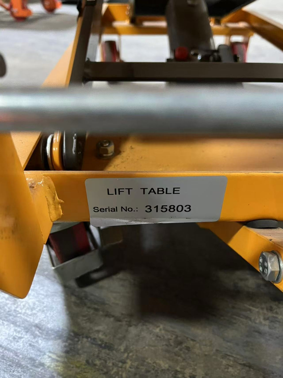 Pre-owned Premium Used SP150E Single Scissor Lift Table 330lbs Cap, 29" lifting height-315803 Only Pick-Up
