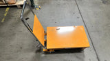 Pre-owned Aged Used SPS150E Double Scissor Lift Table 330lbs Cap, 31.4" lifting height SPS150E-240702456Only Pick-Up