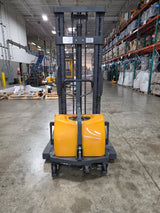 Pre-owned Premium Used CDD10B-III-118 – 3,300 lb Semi-Electric Stacker, 118" Lift, Fixed Legs & Adjustable Forks-20080326