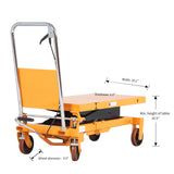 Pre-owned SP800 – 1,760 lb Single Scissor Lift Table, 39.4" Max Height