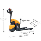 3,300 lb Electric Pallet Jack – Long Runtime Lithium Battery, Turtle Mode, 48"x27" Forks | Xilin CBD15WE-19