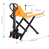 2200 lbs Manual High Lift Scissor Lift Pallet Jack – 45" x 27" Forks | JF-685