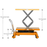 Double Scissor Lift Table 1760lbs Cap, 40.3" lifting height SPS800