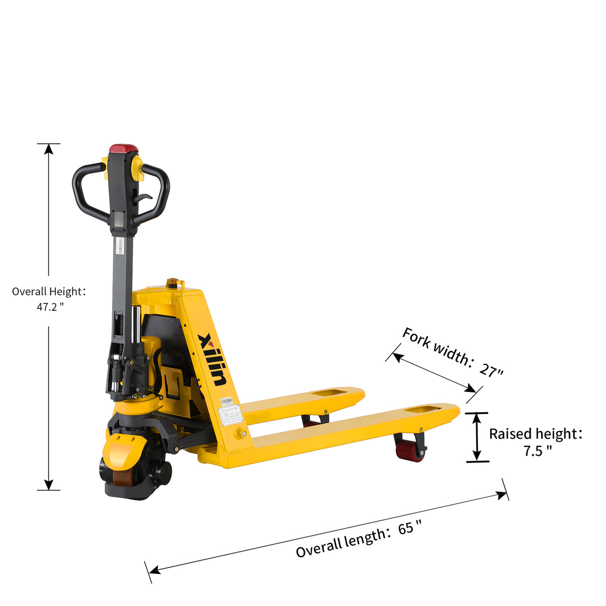 3300lbs Super light  Small Lithium Battery Motorized Pallet Jack 48"x27" Fork CBD15