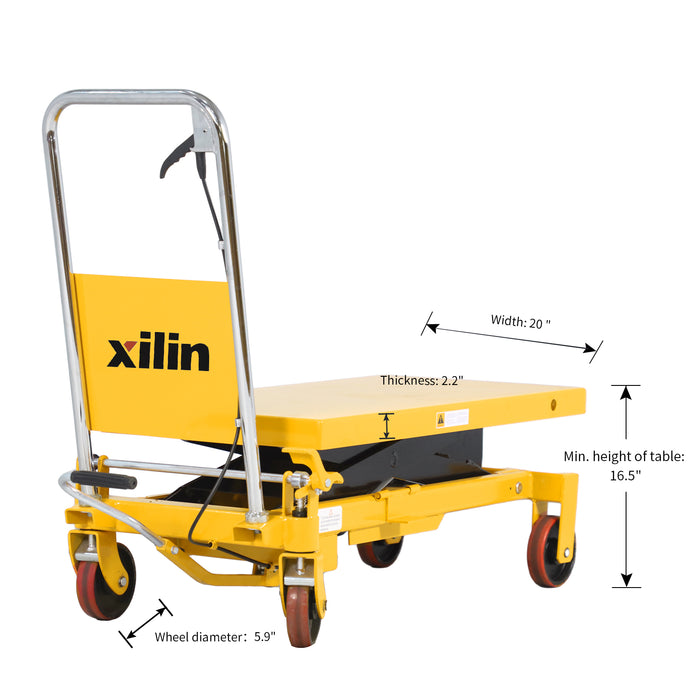 Xilin Scissor Lift Table 1760lbs Cap, 39.4" lifting height SP800