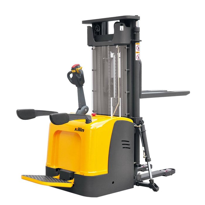 Xilin Fully Electric Rider Heavy duty type Stacker 4400lbs Cap max 256’ lift Fixed Legs CDDK20 - Full Electric Stacker