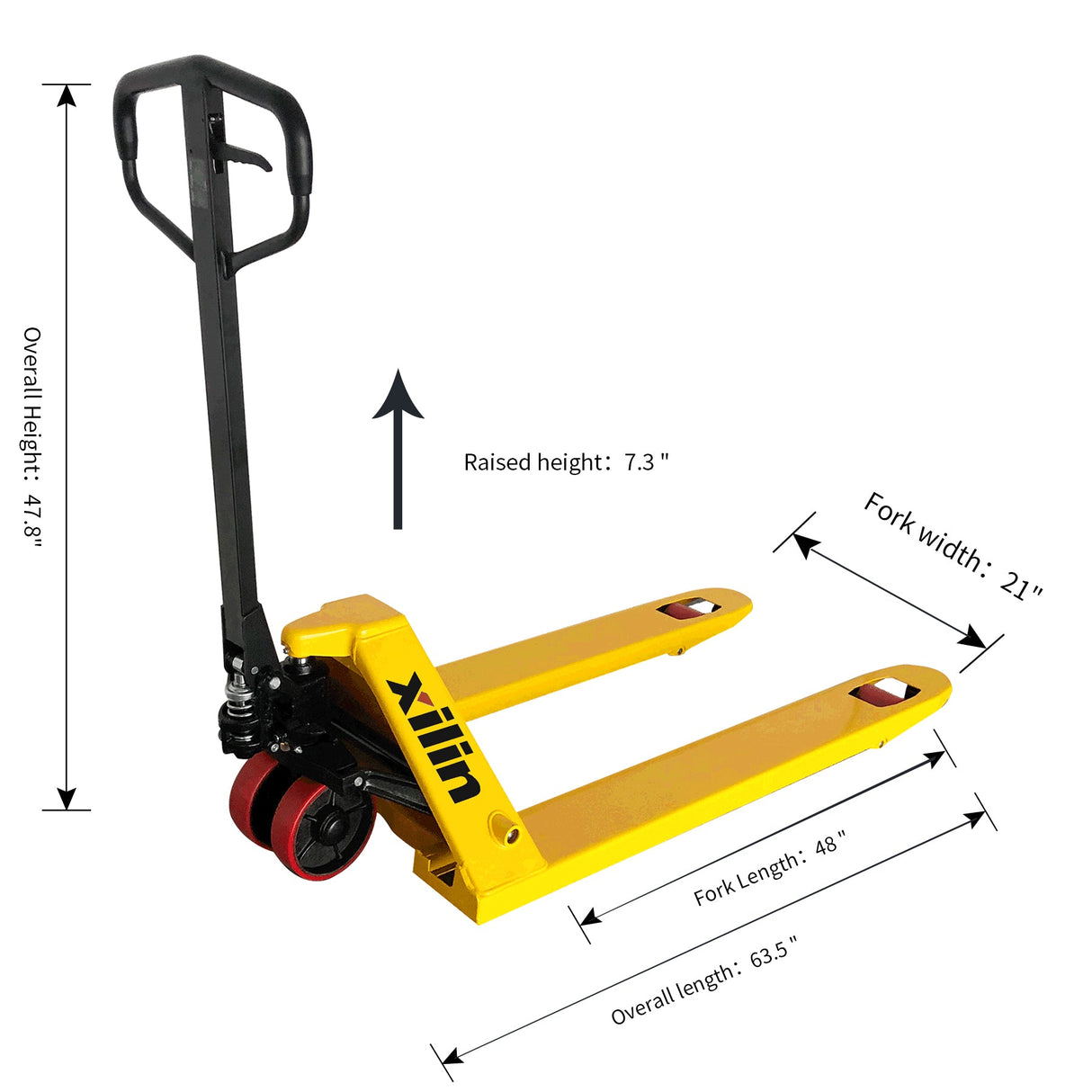 Xilin Hydraulic Pallet Jack 5500lbs Capacity 48’Lx21’W Fork BF-III-1 Bundle Sale - Hand Pallet Jack