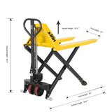 Xilin Manual High Lift Scissor Lift Truck 2200lbs Capacity 45’L x 27’W Fork JF-2 Bundle Sale - 1 pc - Hand Pallet Jack