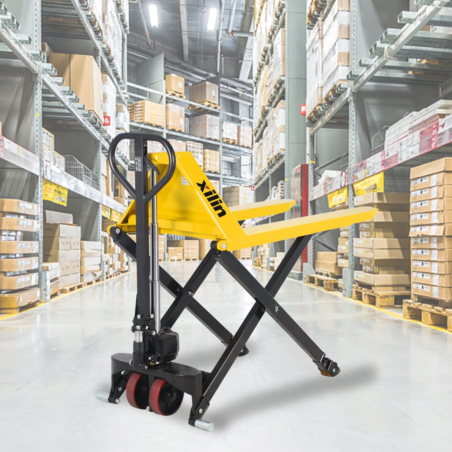 Manual High Lift Scissor Lift Truck 2200lbs 45