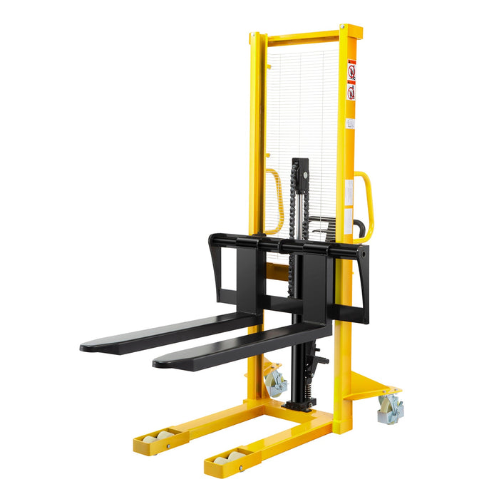 Xilin Manual Pallet Stacker 2200lbs Capacity 63’ Lift fixed legs SDJA1000 - Manual Stacker