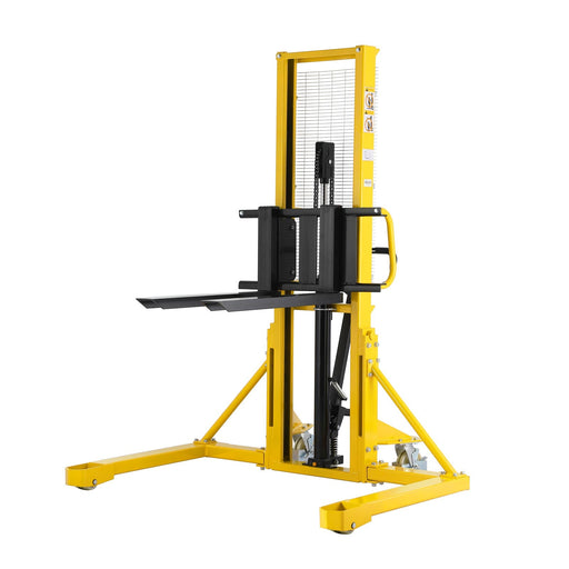 Xilin Manual Pallet Stacker with Straddle Legs & Adjustable Forks 1100lbs Capacity 63’ Lift Height SDJAS500 - Manual