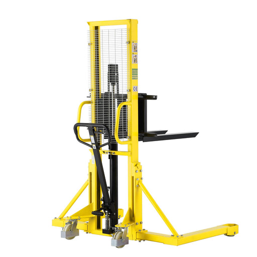 Xilin Manual Pallet Stacker with Straddle Legs & Adjustable Forks 1100lbs Capacity 63’ Lift Height SDJAS500 - Manual