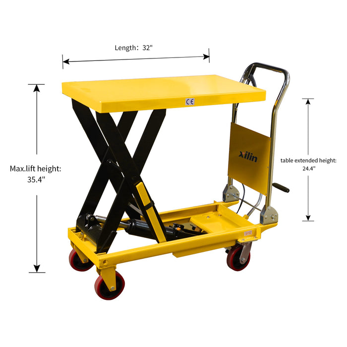 Xilin Scissor Lift Table 1100lbs Cap 24.4’ lifting height SP500 - Single Scissor