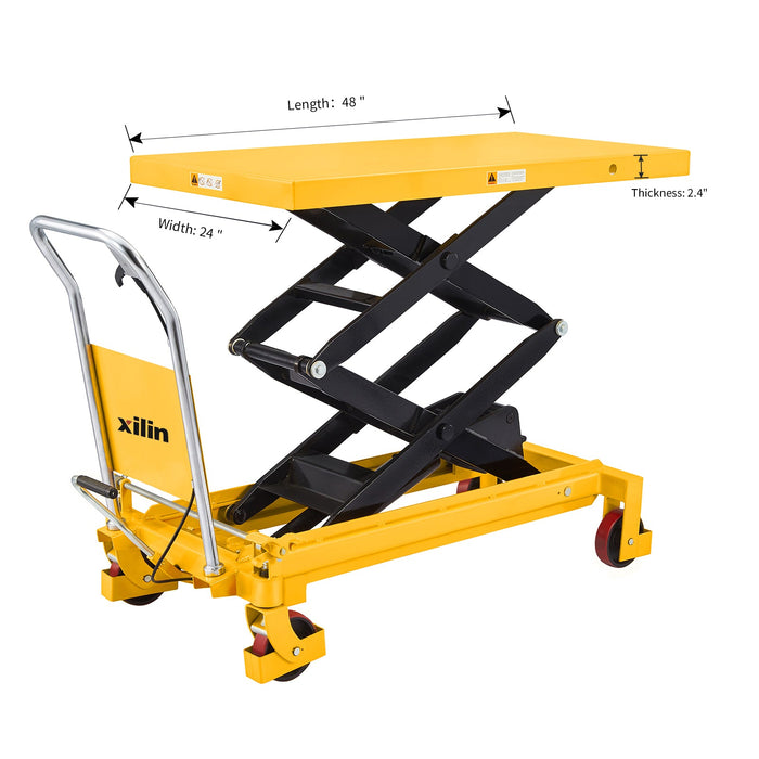 Xilin Scissor Lift Table 1760lbs Cap 40.4’ lifting height SPS800 - Double Scissor