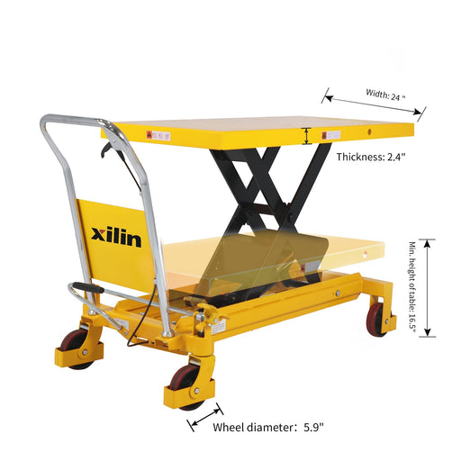 Xilin Scissor Lift Table 3300lbs Cap 39.4’ lifting height SP1500 - Single Scissor