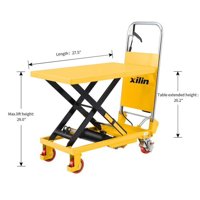 Xilin Scissor Lift Table 330lbs Cap 29’ lifting height SP150 - Single Scissor