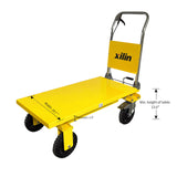 Xilin Scissor Lift Table Big Wheel Rough Ground 440lbs Cap 39.4’ Max Lifting SP200 - Single Scissor