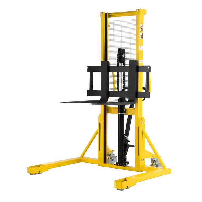 Xilin Hydraulic Hand Stacker with Straddle Legs 2200lbs Capacity 63" Lift Height SDJAS1016